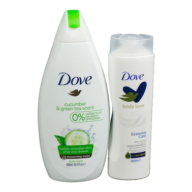 Dove Body Wash Cucumber 500Ml +Lotion