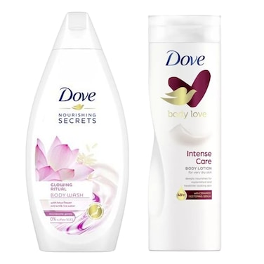 Dove Body Wash Glow 500Ml +Lotion
