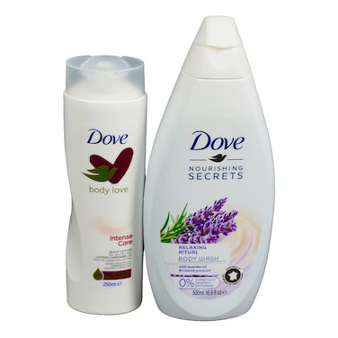 Dove Body Wash Relaxing 500Ml +Lotion