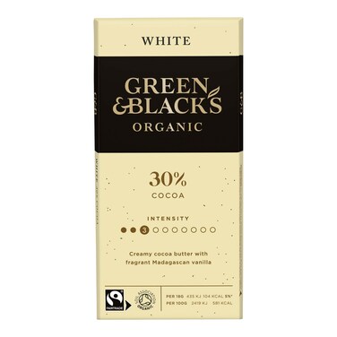 Green &amp; Black's White Chocolate Bar 90G