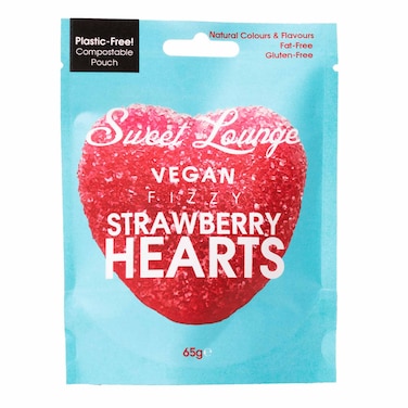 Sweet Lounge Vegan Strawberry Hearts 65G