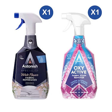 Astonish White flowers Fabric Refresher 750Ml+ Astonish Fabric Stain Remover Trigger 750Ml