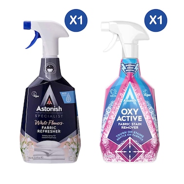 Astonish White flowers Fabric Refresher 750Ml+ Astonish Fabric Stain Remover Trigger 750Ml