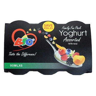 Bio Yoghurt Assorted Pack 90Mlx6