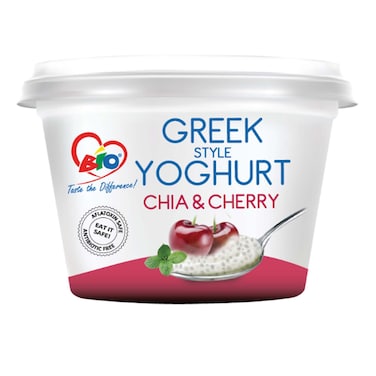 Bio Greek Yoghurt Chia &amp; Chery 200Ml