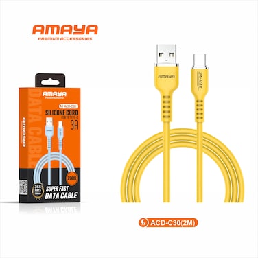 Amaya Cable Acd-C30-2M Type-C Yellow