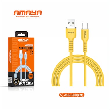 Amaya Cable Acd-C30-2M Type-C Yellow