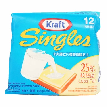 Kraft Single Slices Low fat Cheese 250G
