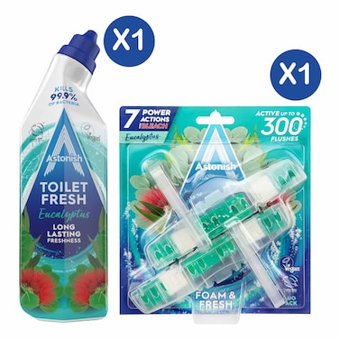 Astonish Toilet Gel 750Ml + Astonish Foam Fresh Pack Eucalyptus