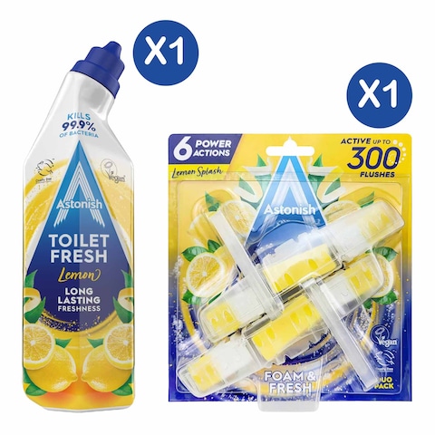 Astonish Toilet Gel 750Ml +Astonish  Foam Fresh Pack Lemon