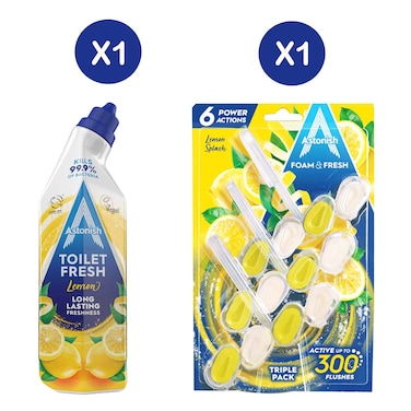 Astonish Toilet Gel 750Ml +Astonish Foam Fresh Pack Lemon