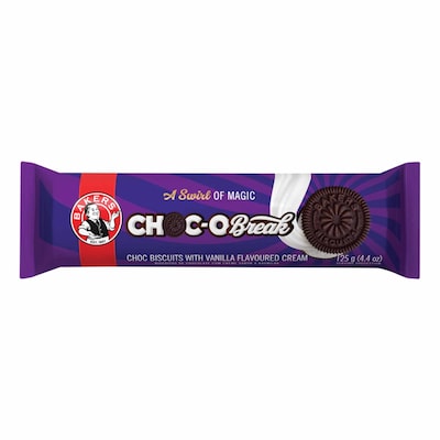 Bakers Choc-o-break Biscuits 125g