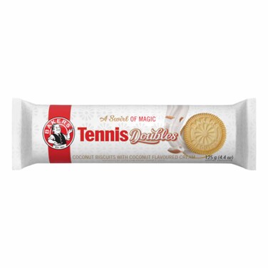 Bakers Tennis Double Biscuits Cream 125G