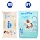 Molfix Diapers 3D 6.1Kg 9Kgs Medium 66 Pieces + Molfix Isotonic Wet Wipes Newborn 50'S