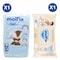 Molfix Diapers 3D 9.1Kg  15Kgs Large 64Pc + Molfix Isotonic Wet Wipes Newborn 50&#39;S
