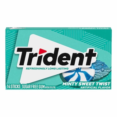 Trident Gum Sweet Mint 14 Sticks Sugar Free