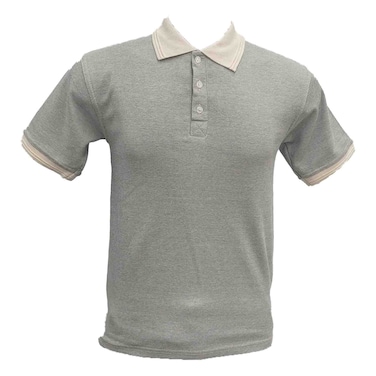 Estilo Mens Polo T-Shirt Grey Small