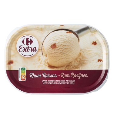 Carrefour Rum/Raisin Ice Cream 500G