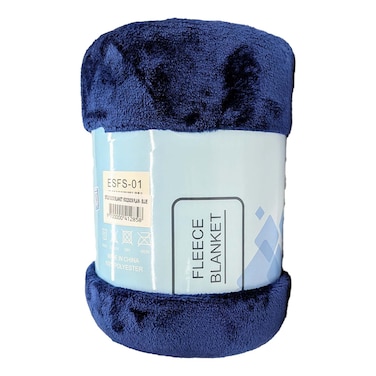 Estilo Fleece Blanket 150X200 Plain Blue