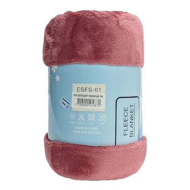 Estilo Fleece Blanket 150X200 Plain Pink