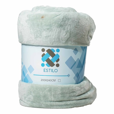Estilo Fleece Blanket 200X240 Plain Green