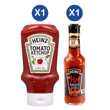 Heinz Ketchup 460g + Hot Sauce 165g