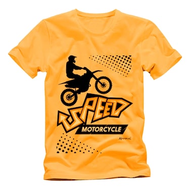 AirBorne Boys T-shrt Speed Medium Cycle Orange 10Y