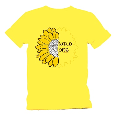 Airborne Girls T-shirt&nbsp; Wild One Yellow 4 Ys