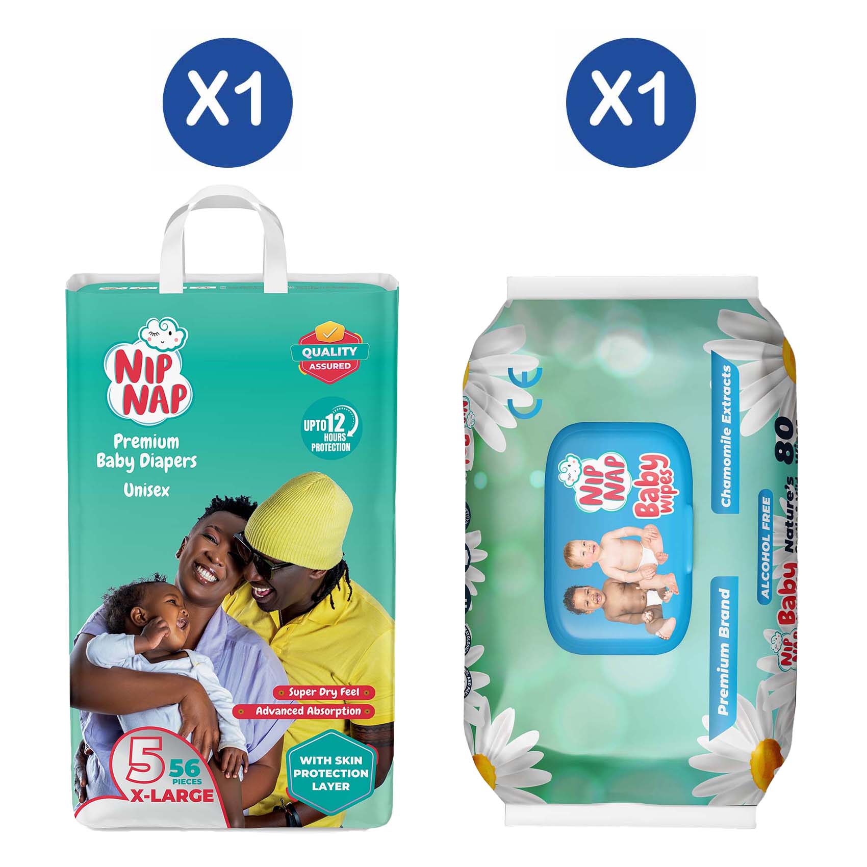 Buy Nipnap Premium Baby Diapers Jumbo Junior 56S + Nipnap Baby