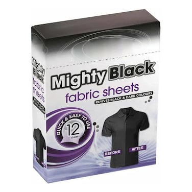 Swirl Mighty Black Fabric Sheet 12 Pieces