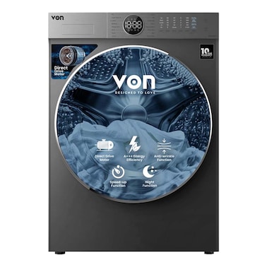Von Washing Machine Front Load VWM-10FDDTX 10kg Inox