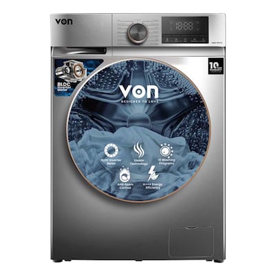 Von Washing Machine Front Load VWM-12FVTS 12kg SLV
