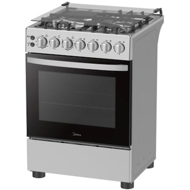 Midea Freestanding Gas Cooker &ndash; 3 Gas + 1 Electric, Silver 60X60 60E3G1H4F-SL