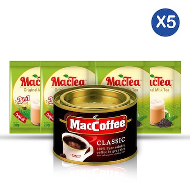 MacCoffee 100g + MacTea Original x4