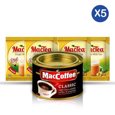 MacCoffee 100g + MacTea Ginger x4