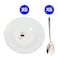 Cello Plain Soup Plate 6 Pieces 8"/20Cm+ 6 Pieces Fns Montavo Rio Dessert Spoon