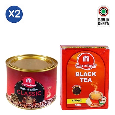 Carrefour Instant Coffee 100g + Loose Tea 500g