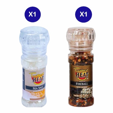 Tropical Heat Sea Salt + Tropical Heat With Grinder 100Ml Combo