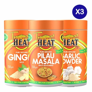 Tropical Heat Pilau Masala + Garlic+Ginger 100G