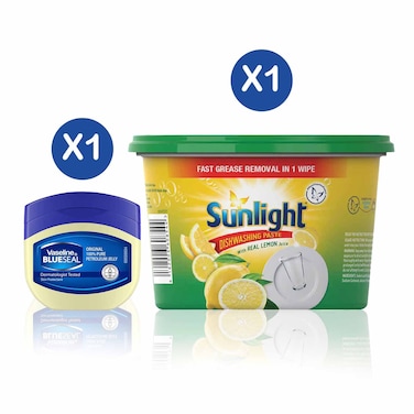 Sunlight Dishwashing Paste + Vaseline Petroleum Jelly