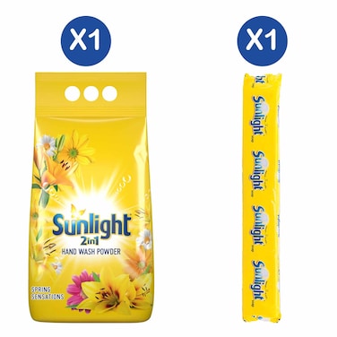 Sunlight Powder Detergent Eden Yellow 3.5Kg + Bar Soap