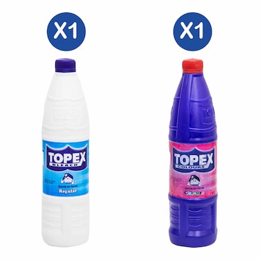Topex Bleach Regular + Topex Bleach Colours 750ml