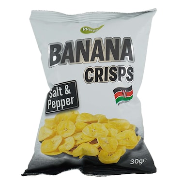 Wots Banana Crisps Salt &amp; Pepper 30g