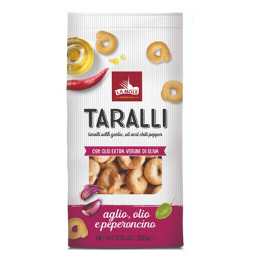 La Mole Taralli Garlic &amp; Chilli 200G