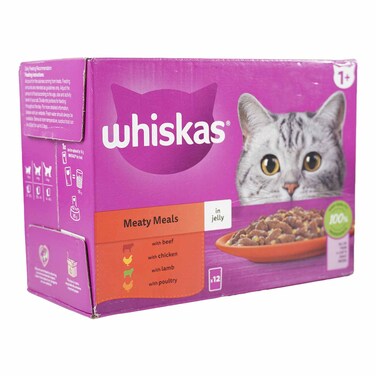Whiskas Adult Cat Pouches Meaty 85g x 12