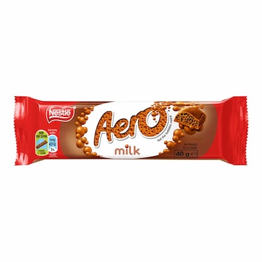 Nestle Aero Milk Chocolate Bar 40g
