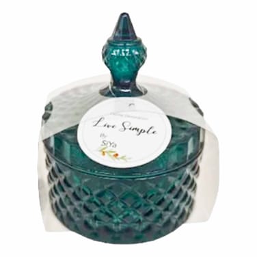 Siya Ca-001 Dark Green Glass Jar With Lid