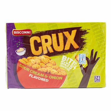 Bisconni Crux Bite Sour Cheese &amp; Onion Flavour 7.2g x 24
