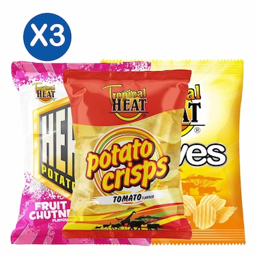 Tropical Heat Fruit Chutney + Waves Crisp + Tomato flavour Crisp