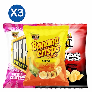 Tropical Heat Fruit Chutney + Waves +  B.Salted Crisps